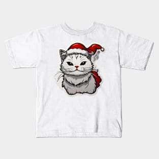 Santa cat Kids T-Shirt